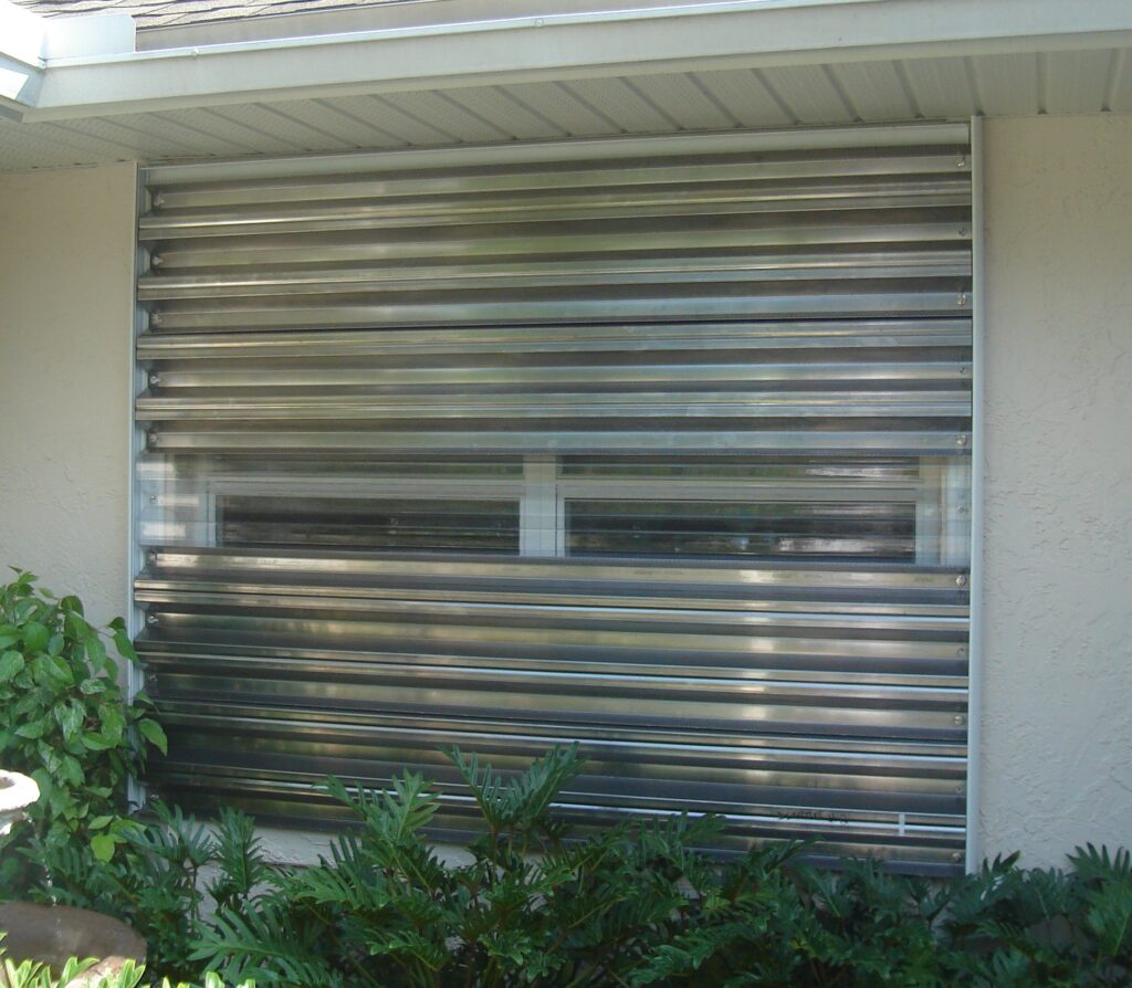 Aluminum Storm Panels with one Clear Panel
